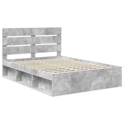 Bed Frame with Headboard Concerte 140 x 200 cm Solid Pine Wood