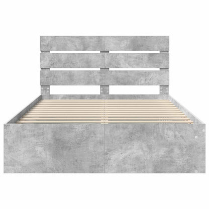 Bed Frame with Headboard Concerte 140 x 200 cm Solid Pine Wood