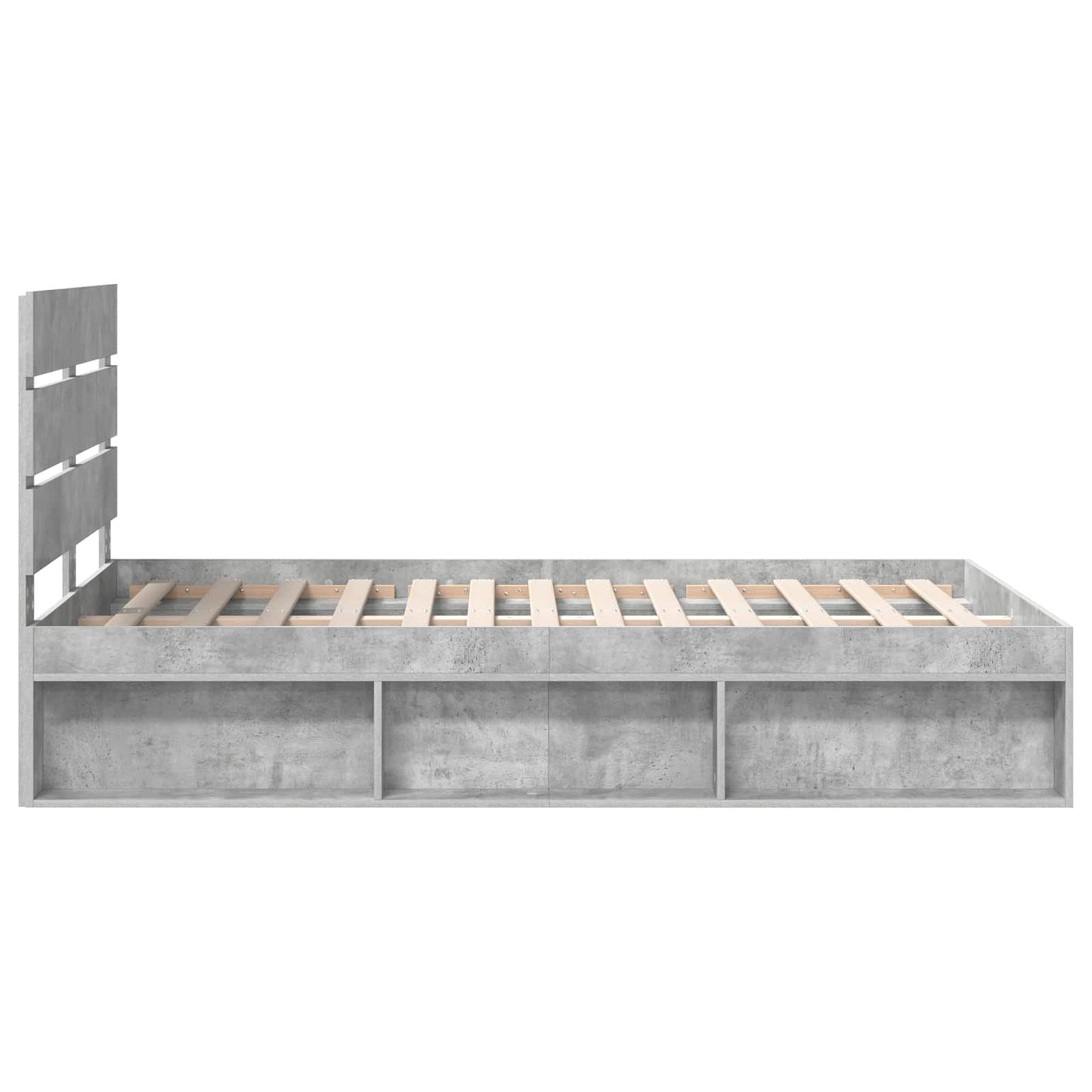 Bed Frame Concerte Grey 135 x 190 cm Solid Pine Wood