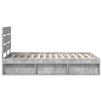 Bed Frame Concerte Grey 135 x 190 cm Solid Pine Wood