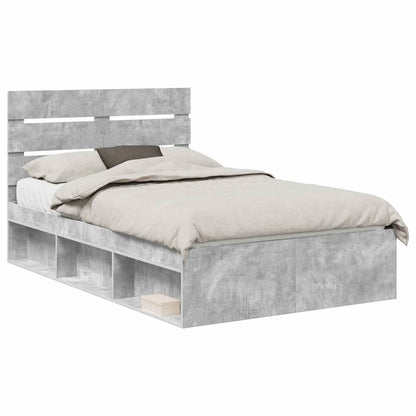 Bed Frame with Headboard Concerte 120 x 200 cm Solid Pine Wood