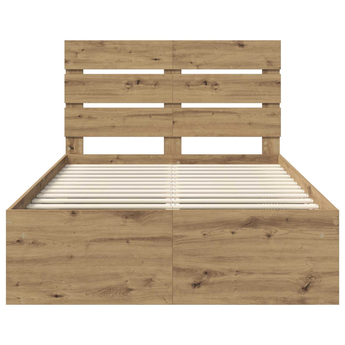 Bed Frame Artisian Oak 120 x 200 cm Solid Pine Wood