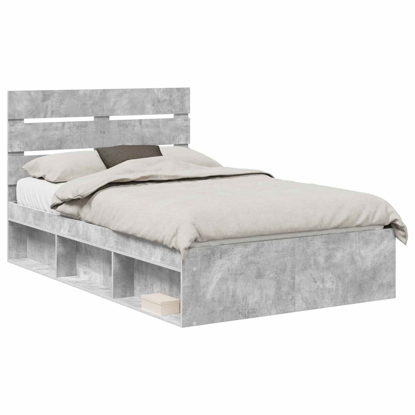Bed Frame with Headboard Concerte 120 x 190 cm Solid Pine Wood