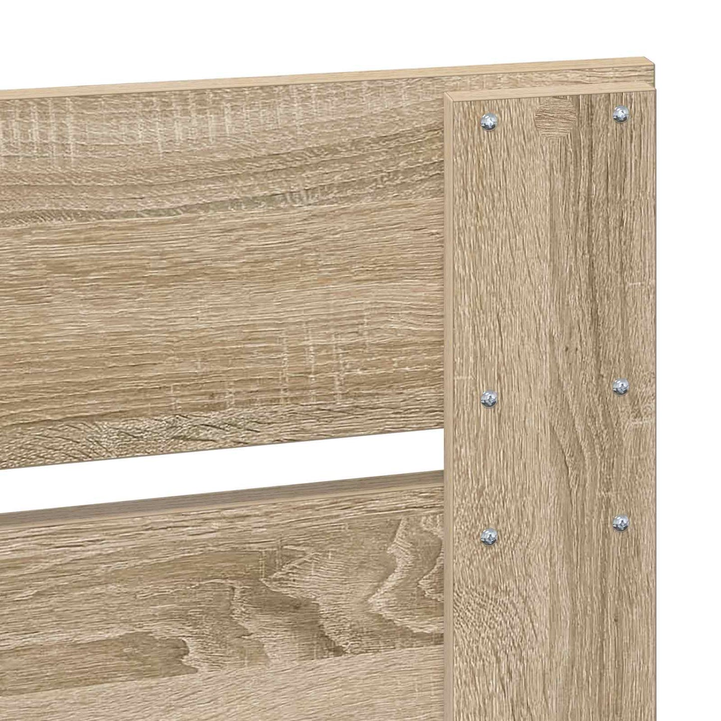 Bed Frame with Headboard Sonoma 100 x 200 cm Solid Pine Wood