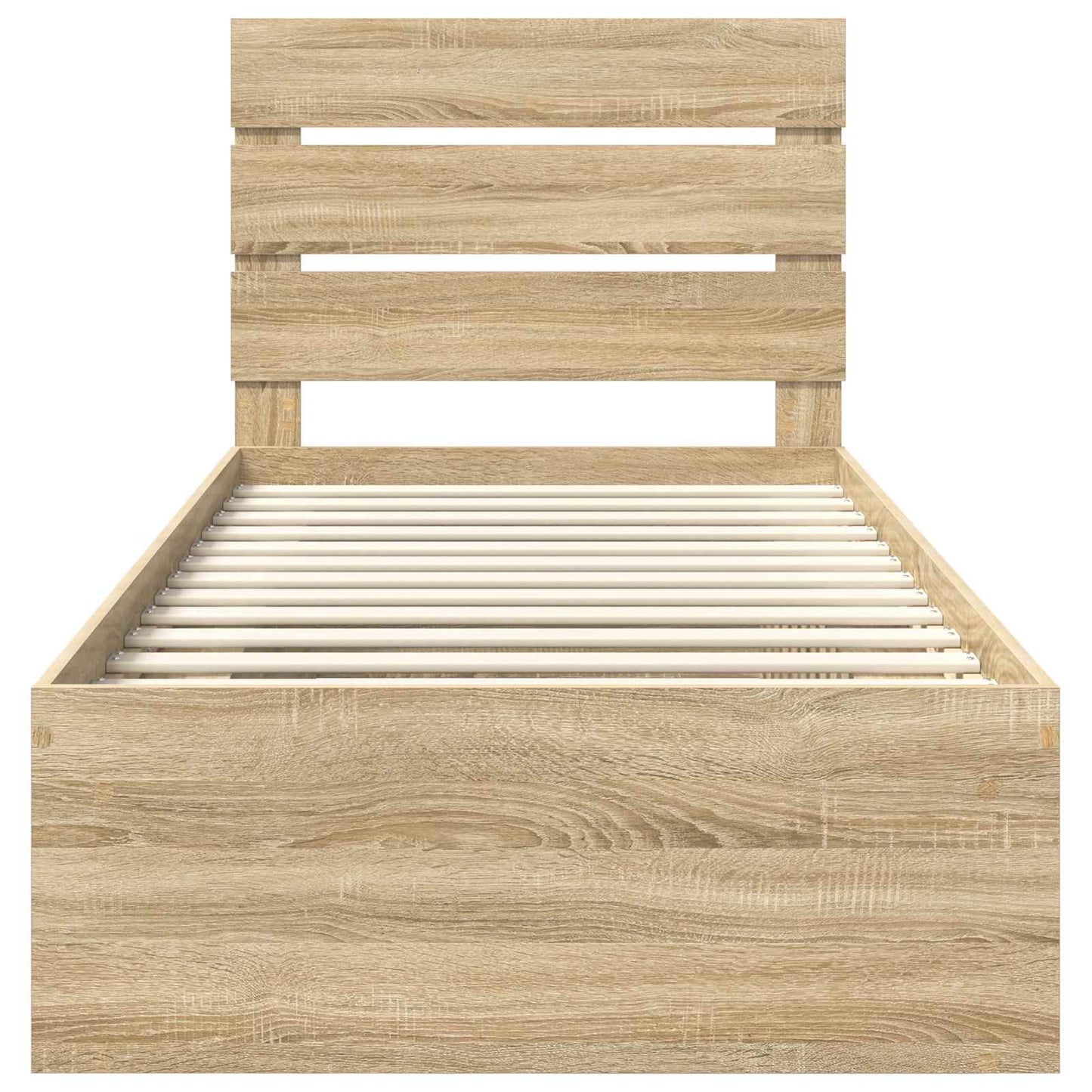 Bed Frame with Headboard Sonoma 100 x 200 cm Solid Pine Wood