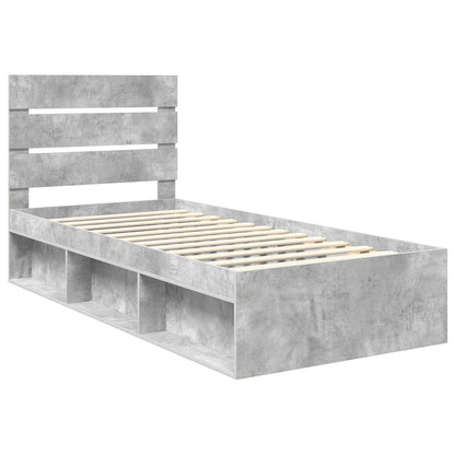 Bed Frame Concerte Grey 75 x 190 cm Solid Pine Wood