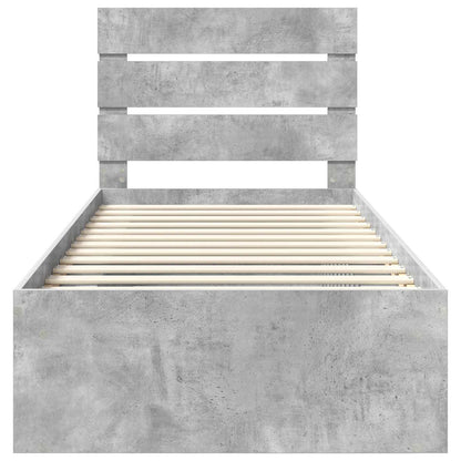 Bed Frame Concerte Grey 75 x 190 cm Solid Pine Wood