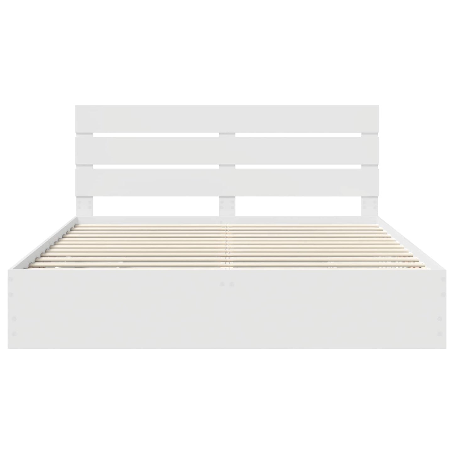 Bed Frame with Drawer White 180 x 200 cm Engineer Wood