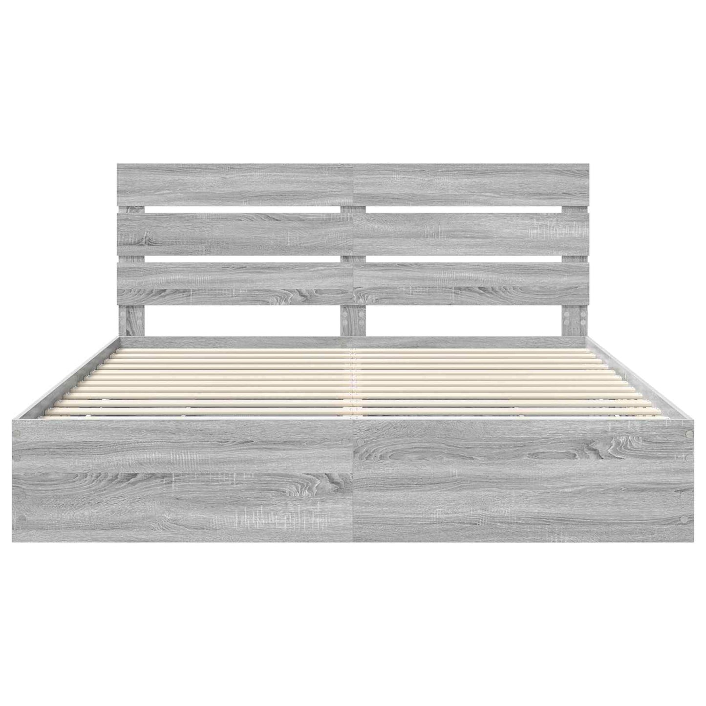 Bed Frame with Drawer Grey Sonoma 180 x 200 cm Engineer Wood