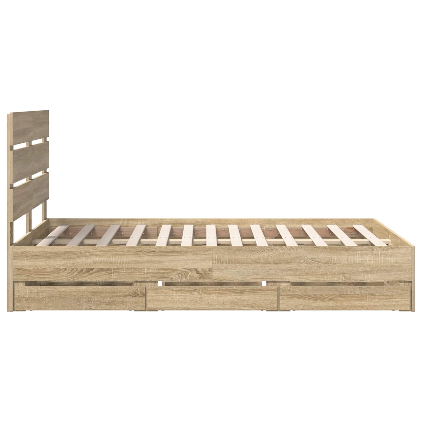 Bed Frame with Drawer Sonoma Oak 120 x 200 cm Engineer Wood
