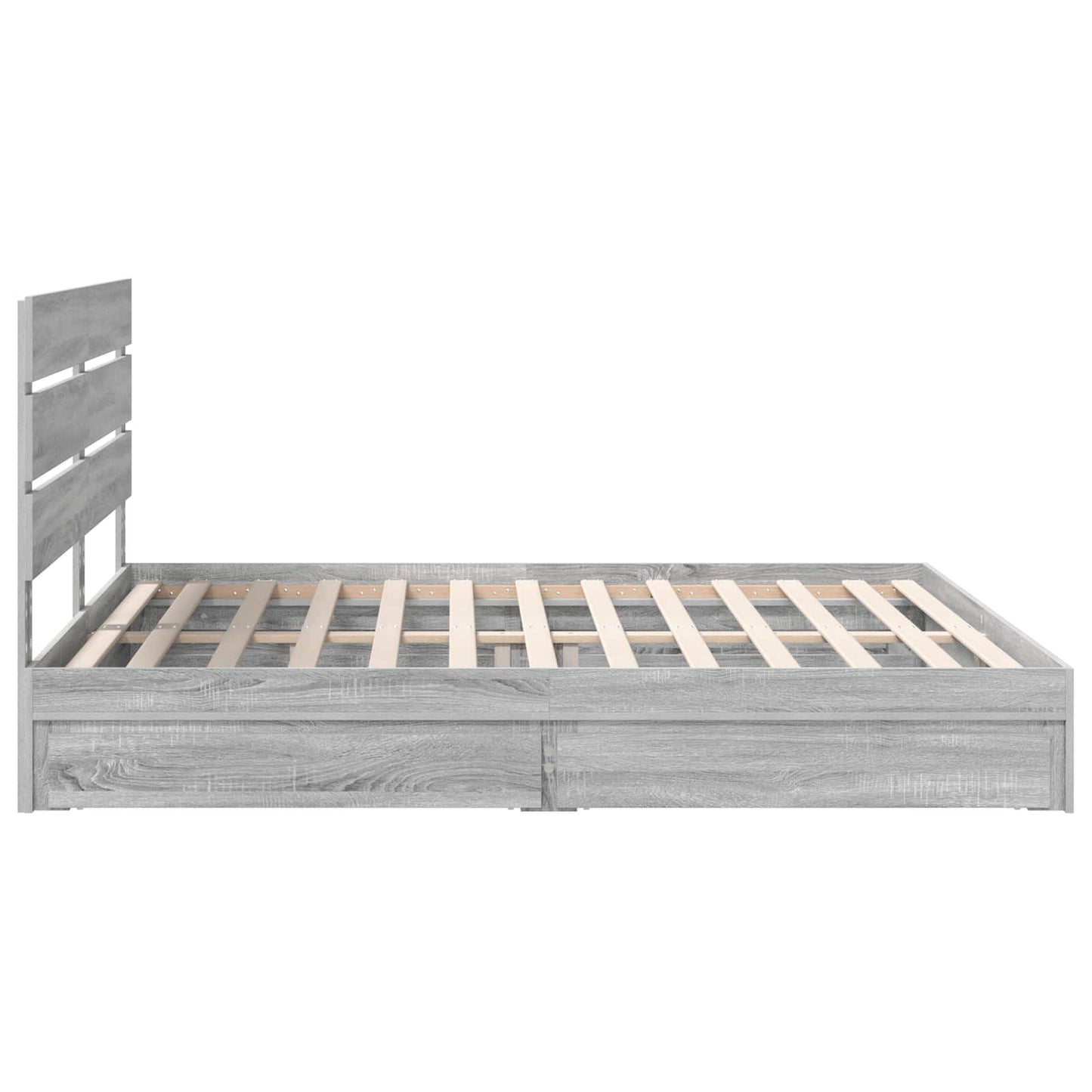 Storage Bed Grey Sonoma 180 x 200 cm Engineered Wood