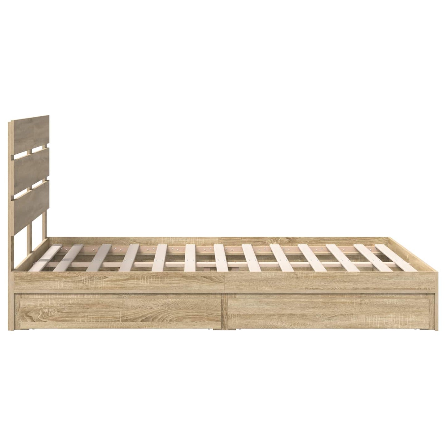 Storage Bed with Drawer Sonoma Oak 160 x 200 cm Engineered Wood