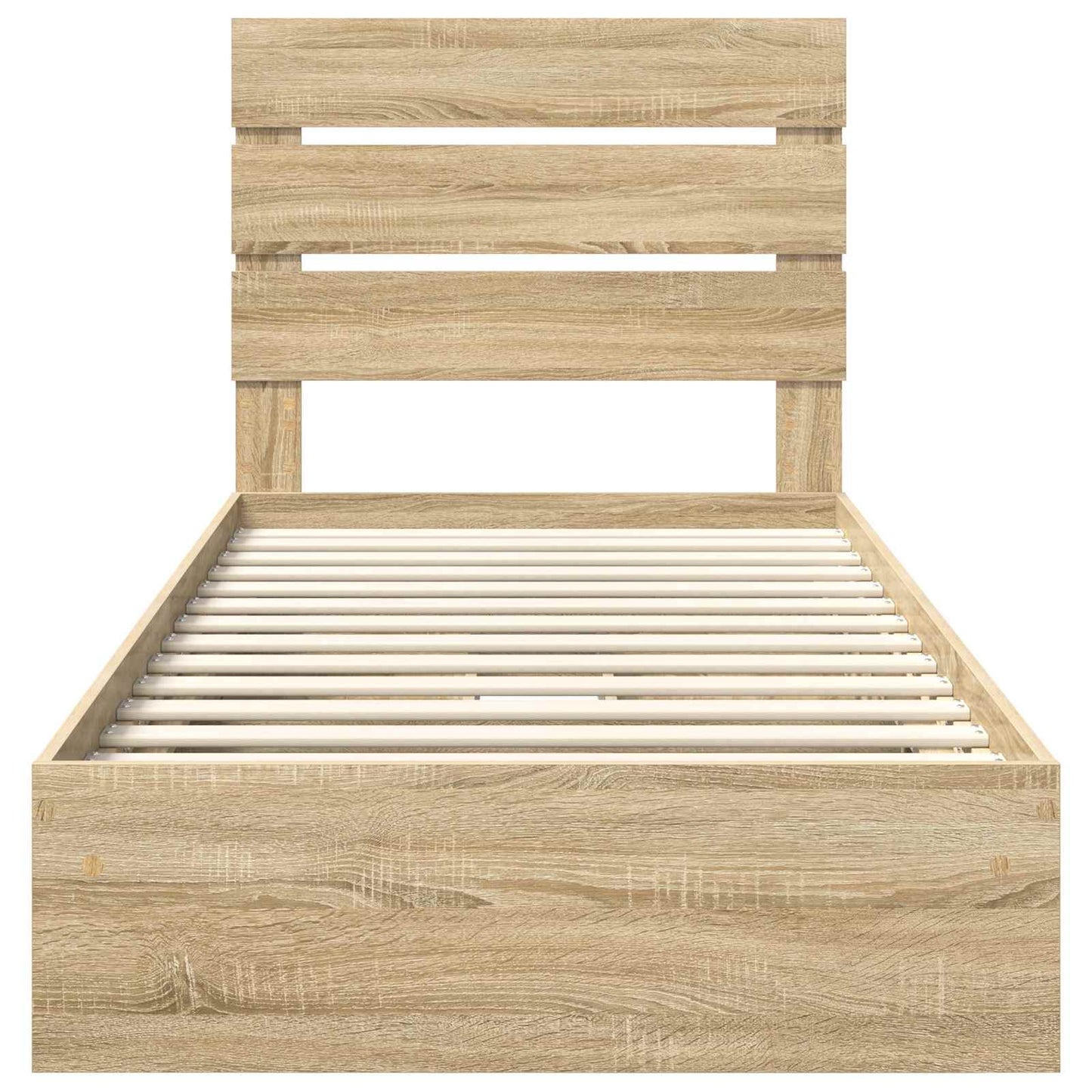 Storage Bed with Drawer Sonoma Oak 100 x 200 cm Engineered Wood