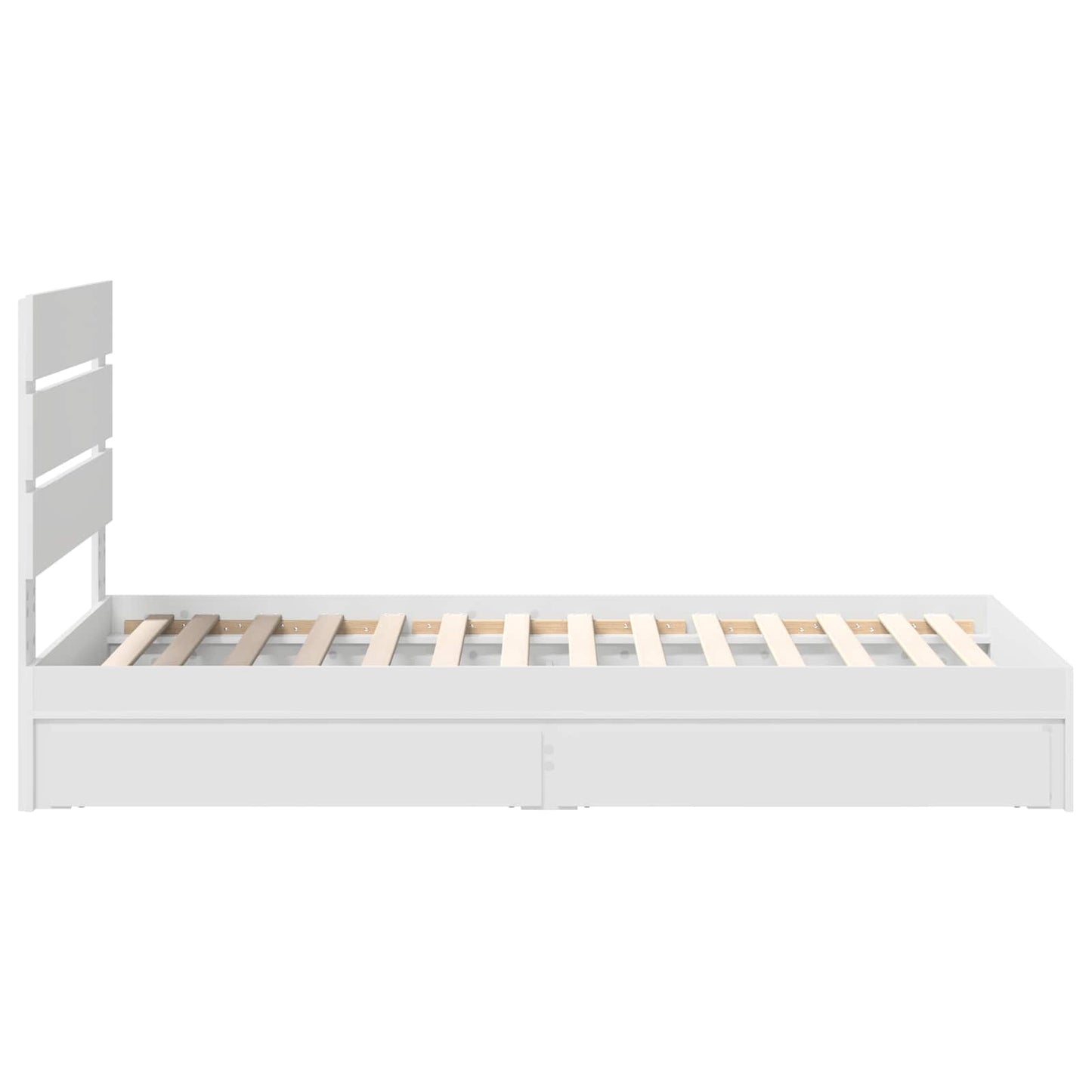 Storage Bed with Headboard White 70 x 190 cm Engineered Wood