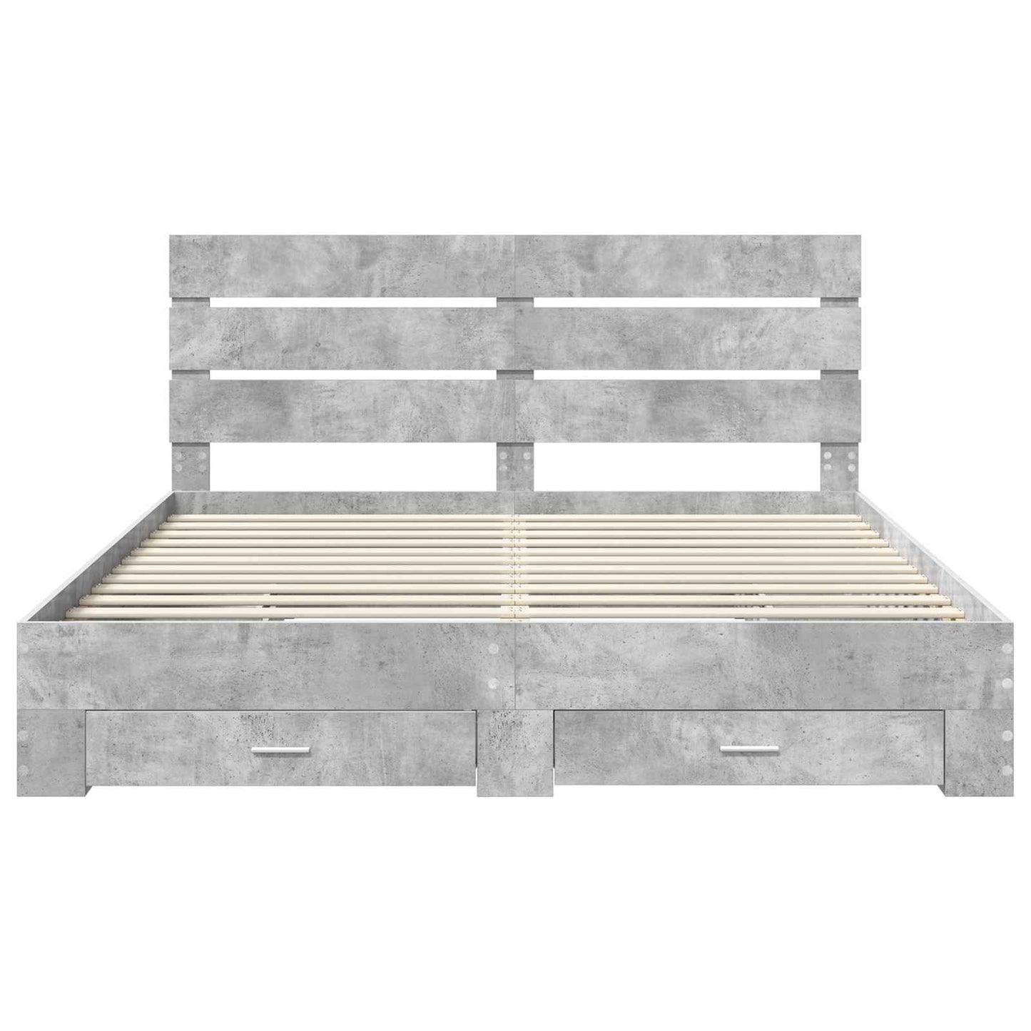 Bed Frame Concrete Grey 180 x 200 cm Engineered Wood