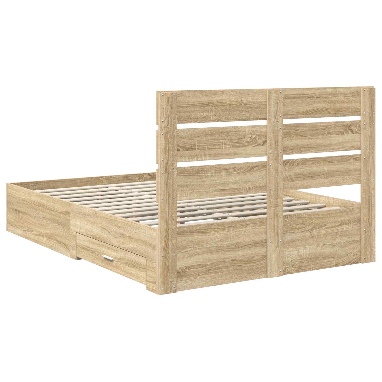 Bed Frame with Drawer Sonoma Oak 150 x 200 cm Engineered Wood