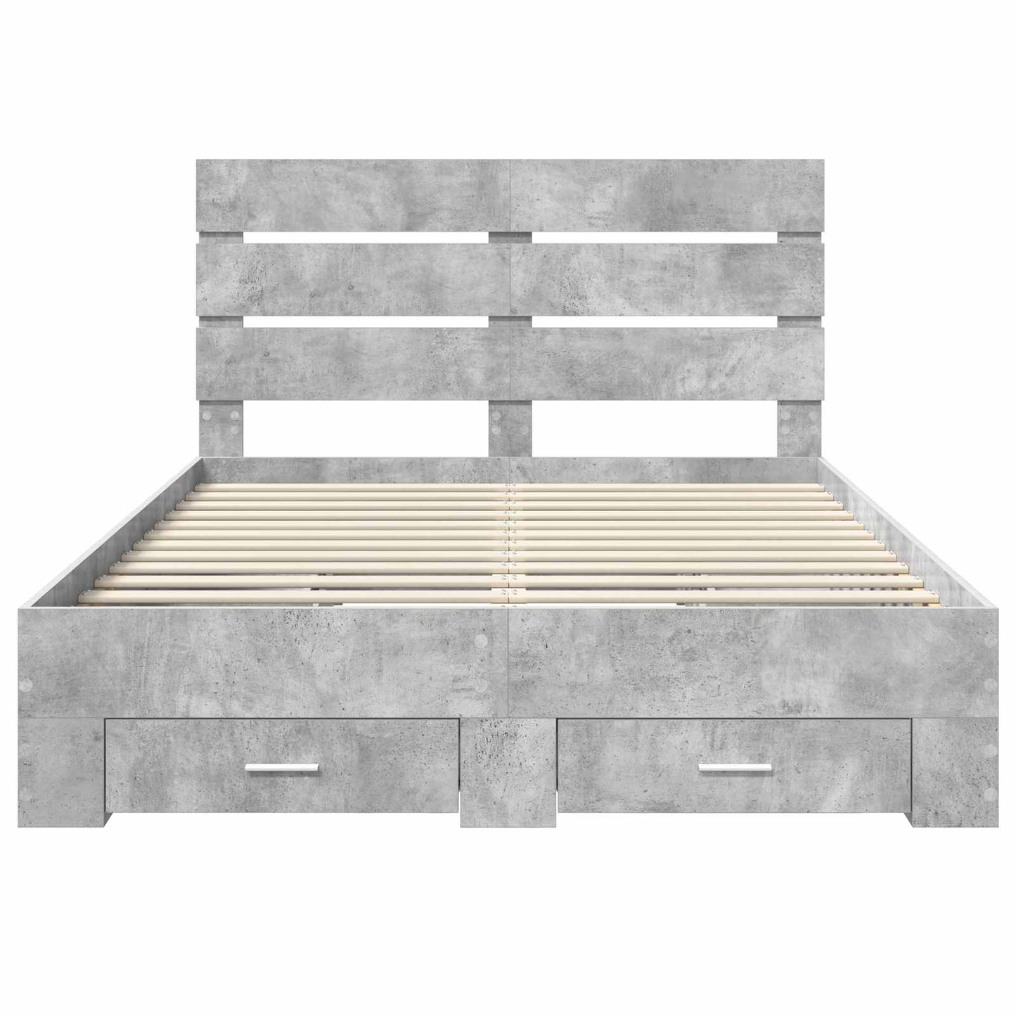 Bed Frame Concrete Grey 150 x 200 cm Engineered Wood