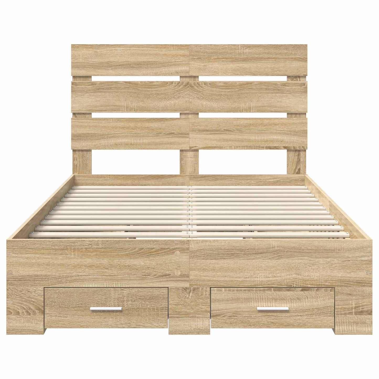 Bed Frame with Drawer Sonoma Oak 135 x 190 cm Engineered Wood