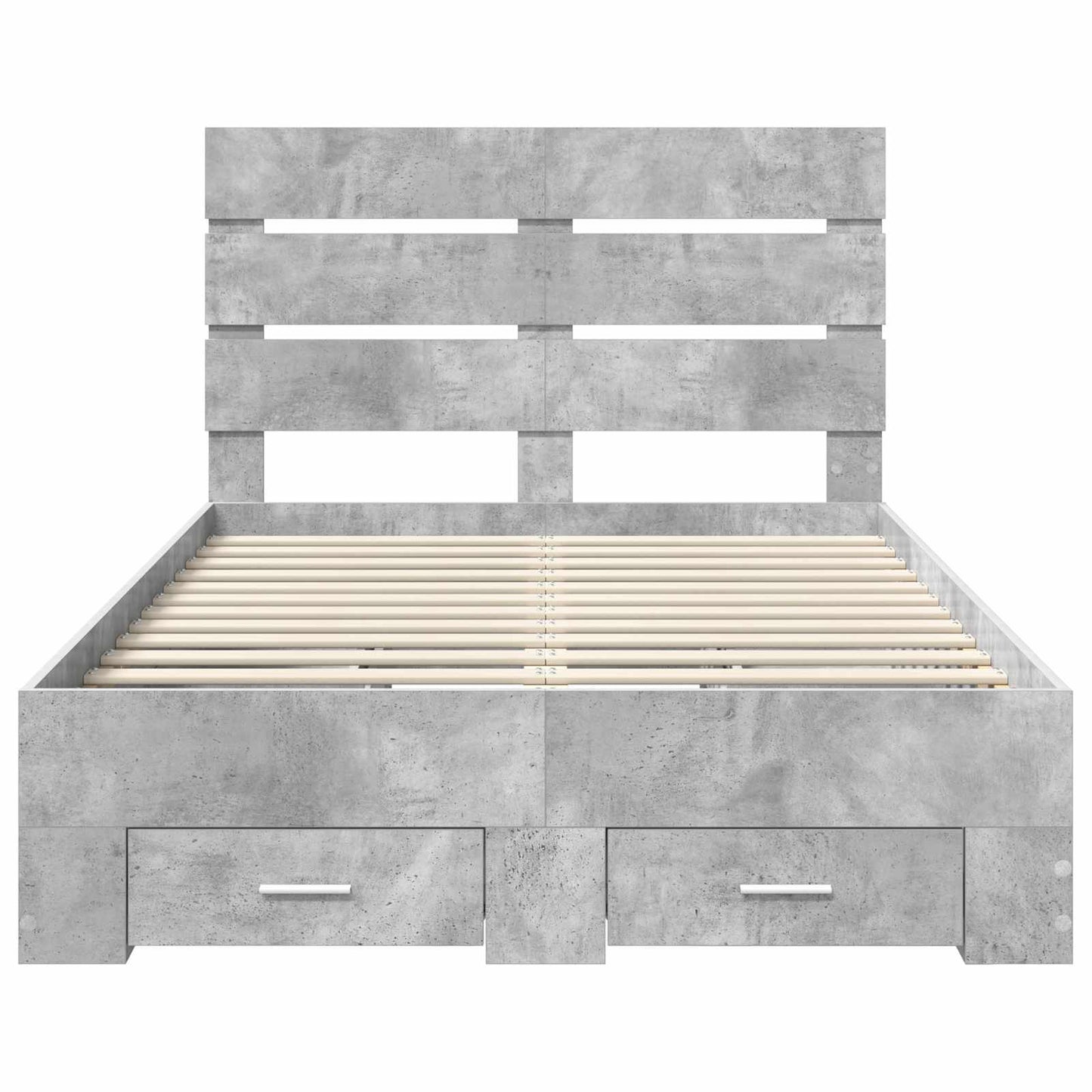 Bed Frame Concrete Grey 120 x 200 cm Engineered Wood