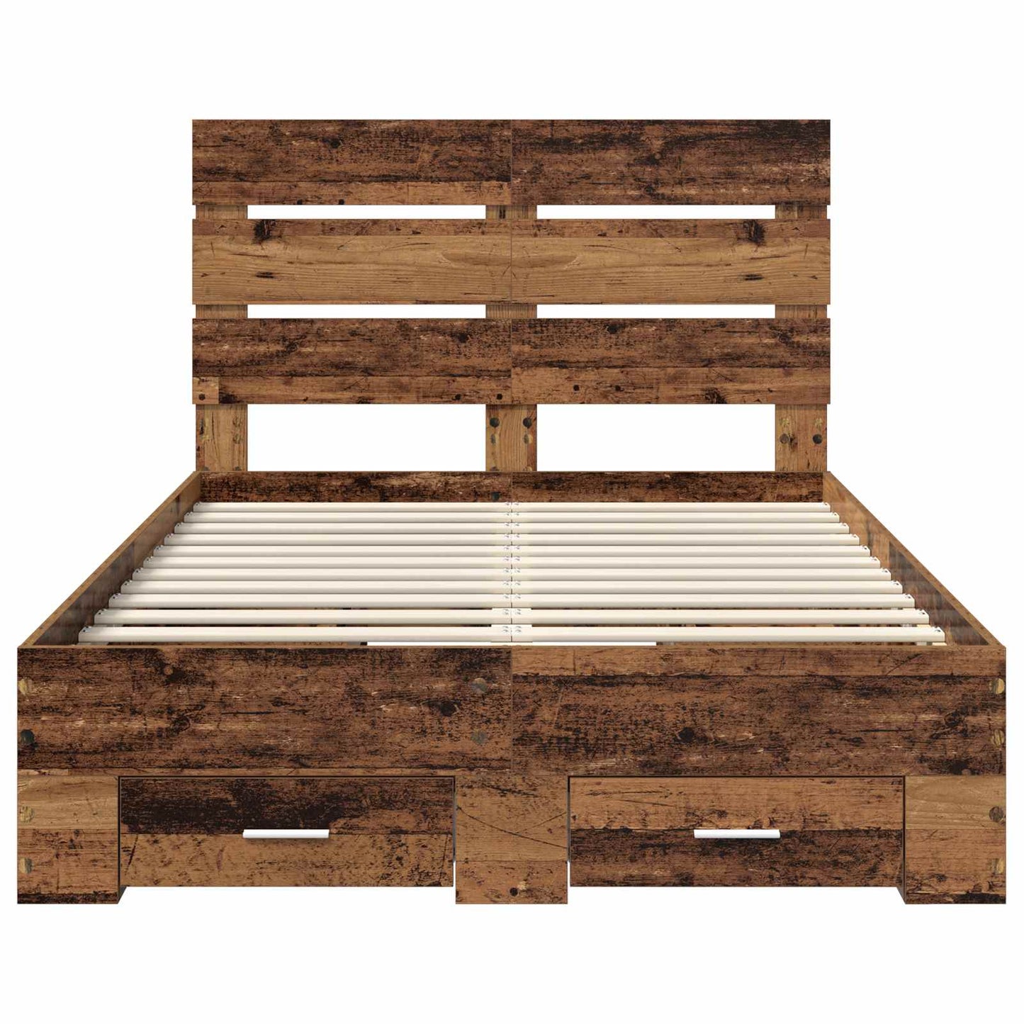 Bed Frame with Drawer Old Wood 120 x 190 cm Engineered Wood