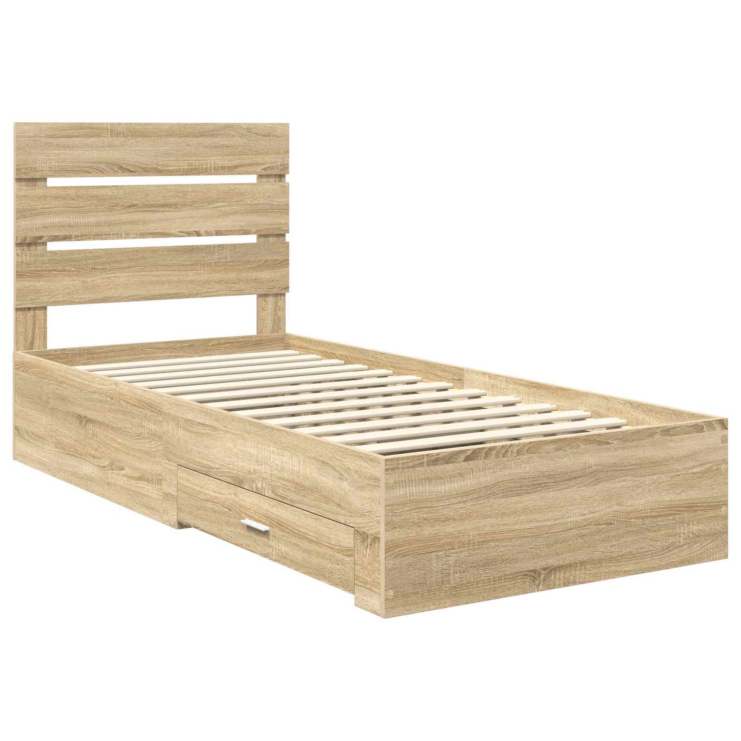 Bed Frame with Drawer Sonoma Oak 100 x 200 cm Engineered Wood