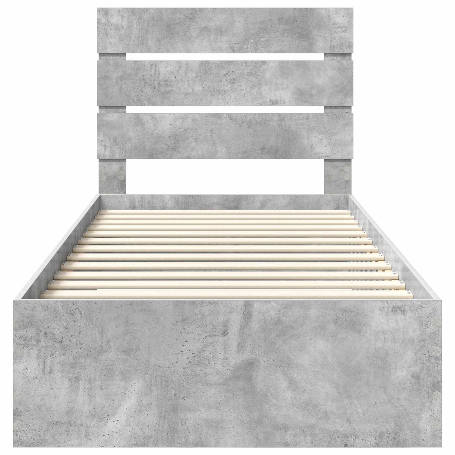 Bed Frame Concrete Grey 100 x 200 cm Engineered Wood