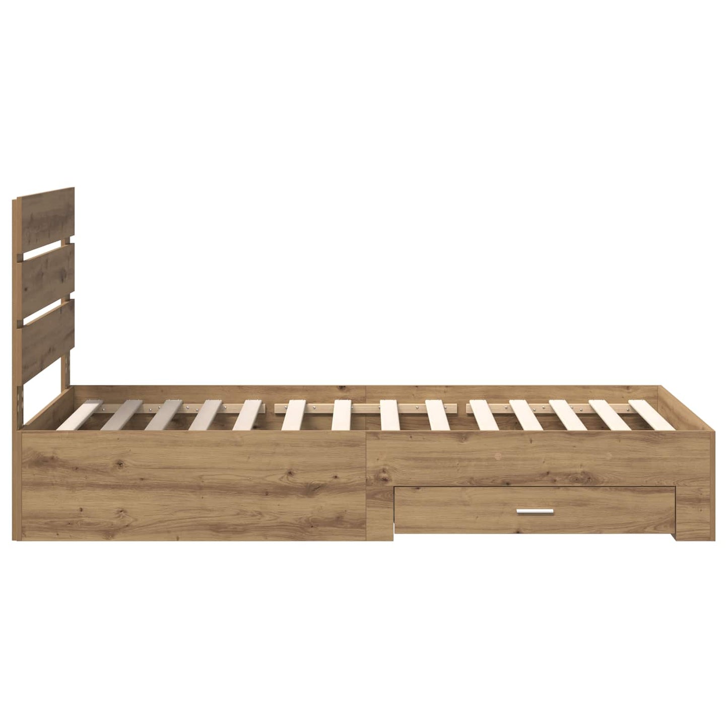 Bed Frame with Drawer Artisan Oak 90 x 190 cm Engineered Wood
