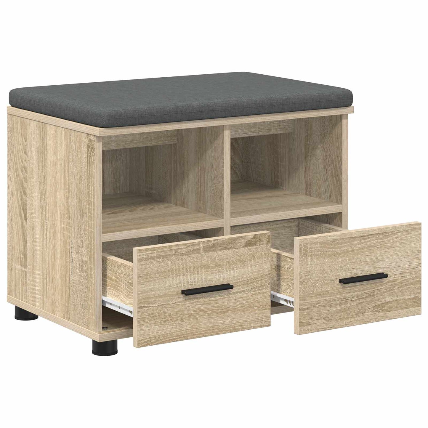 Hall Bench with Cushion with Drawer Sonoma Oak 60 x 38 x 46 cm