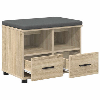 Hall Bench with Cushion with Drawer Sonoma Oak 60 x 38 x 46 cm
