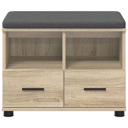 Hall Bench with Cushion with Drawer Sonoma Oak 60 x 38 x 46 cm