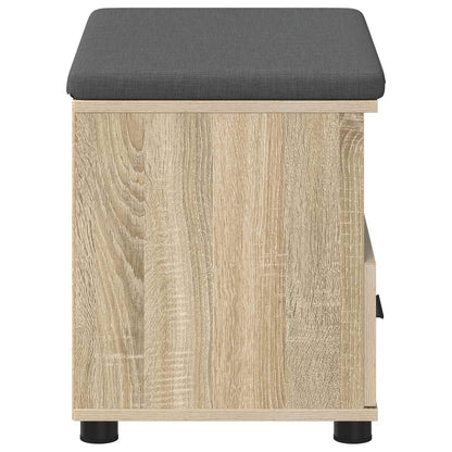 Hall Bench with Cushion with Drawer Sonoma Oak 60 x 38 x 46 cm