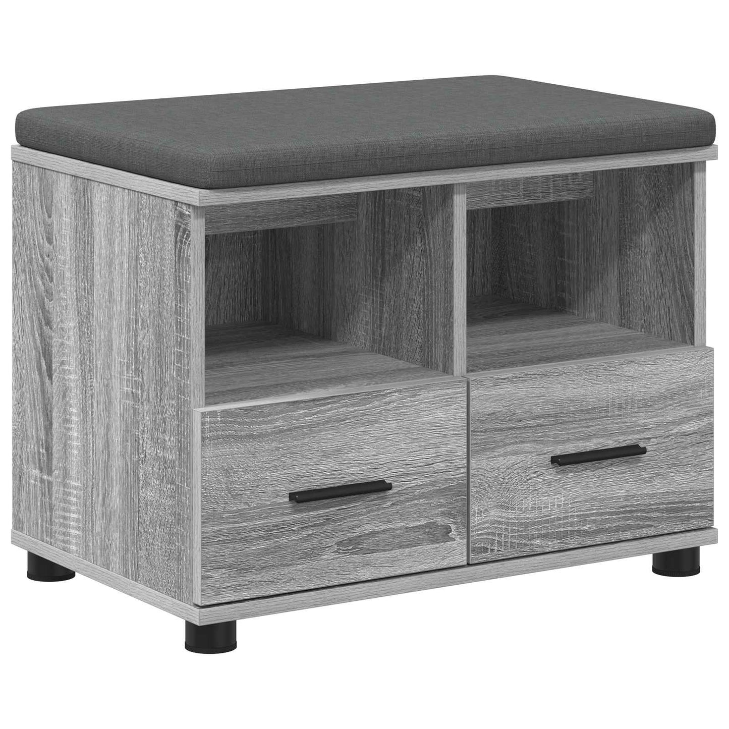 Hall Bench with Cushion with Drawer Grey Sonoma 60 x 38 x 46 cm