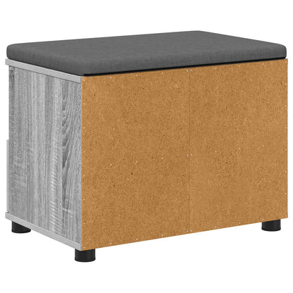 Hall Bench with Cushion with Drawer Grey Sonoma 60 x 38 x 46 cm