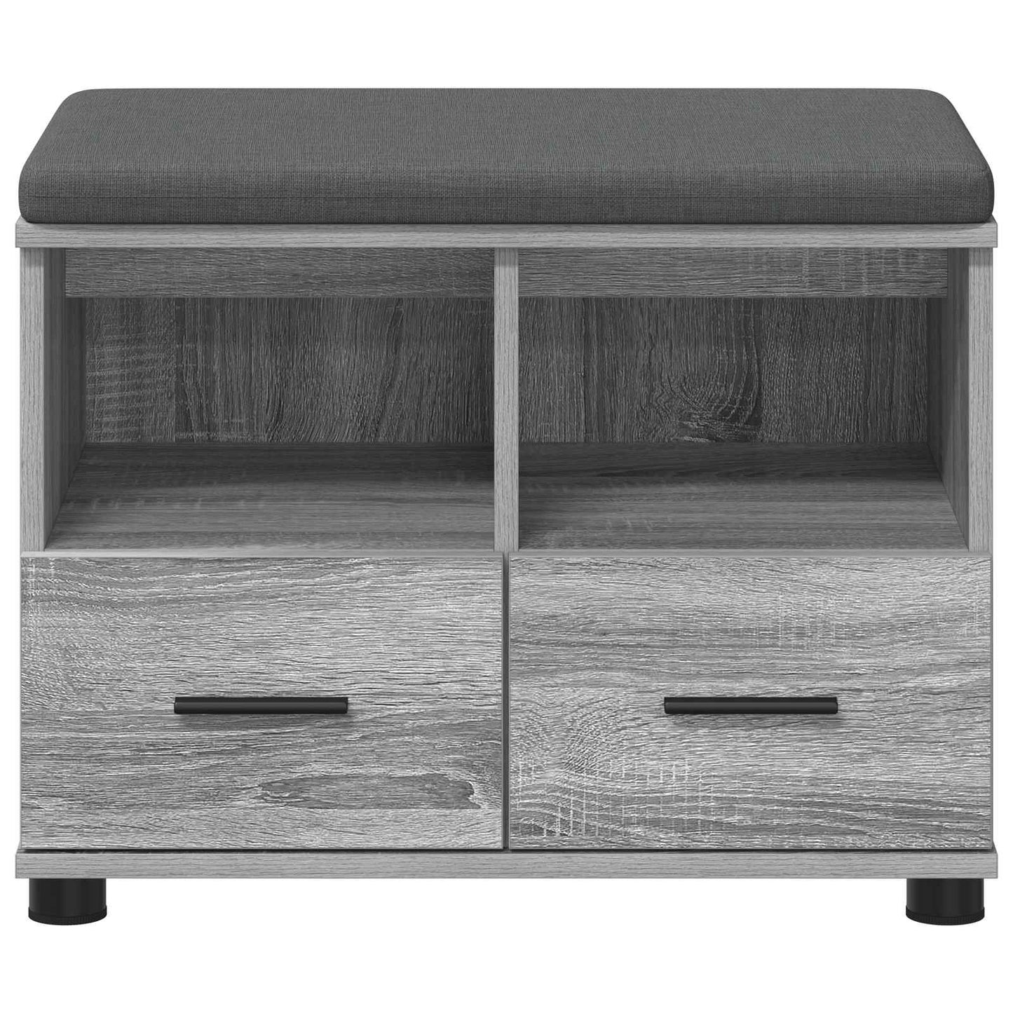 Hall Bench with Cushion with Drawer Grey Sonoma 60 x 38 x 46 cm