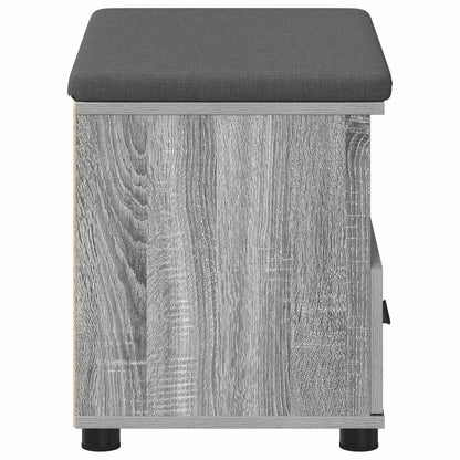 Hall Bench with Cushion with Drawer Grey Sonoma 60 x 38 x 46 cm