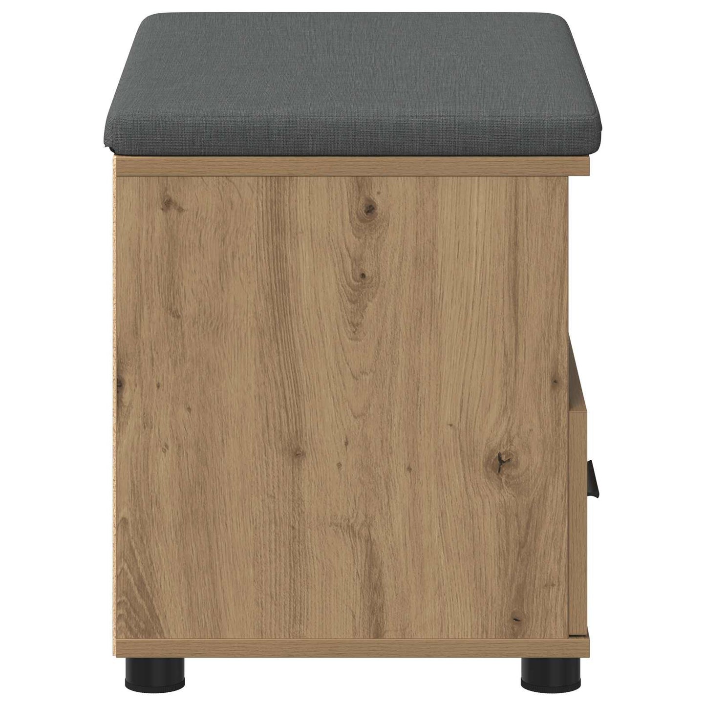 Hall Bench with Cushion with Drawer Artisan Oak 60 x 38 x 46 cm
