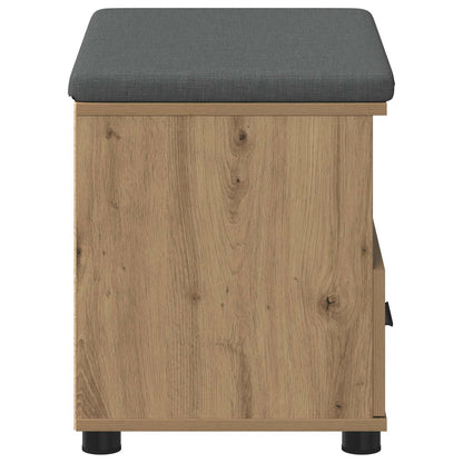 Hall Bench with Cushion with Drawer Artisan Oak 60 x 38 x 46 cm