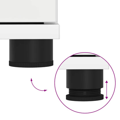 Hall Bench White 80 x 38 x 46 cm Engineered Wood and Fabric