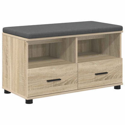 Hall Bench with Cushion with Drawer Sonoma Oak 80 x 38 x 46 cm