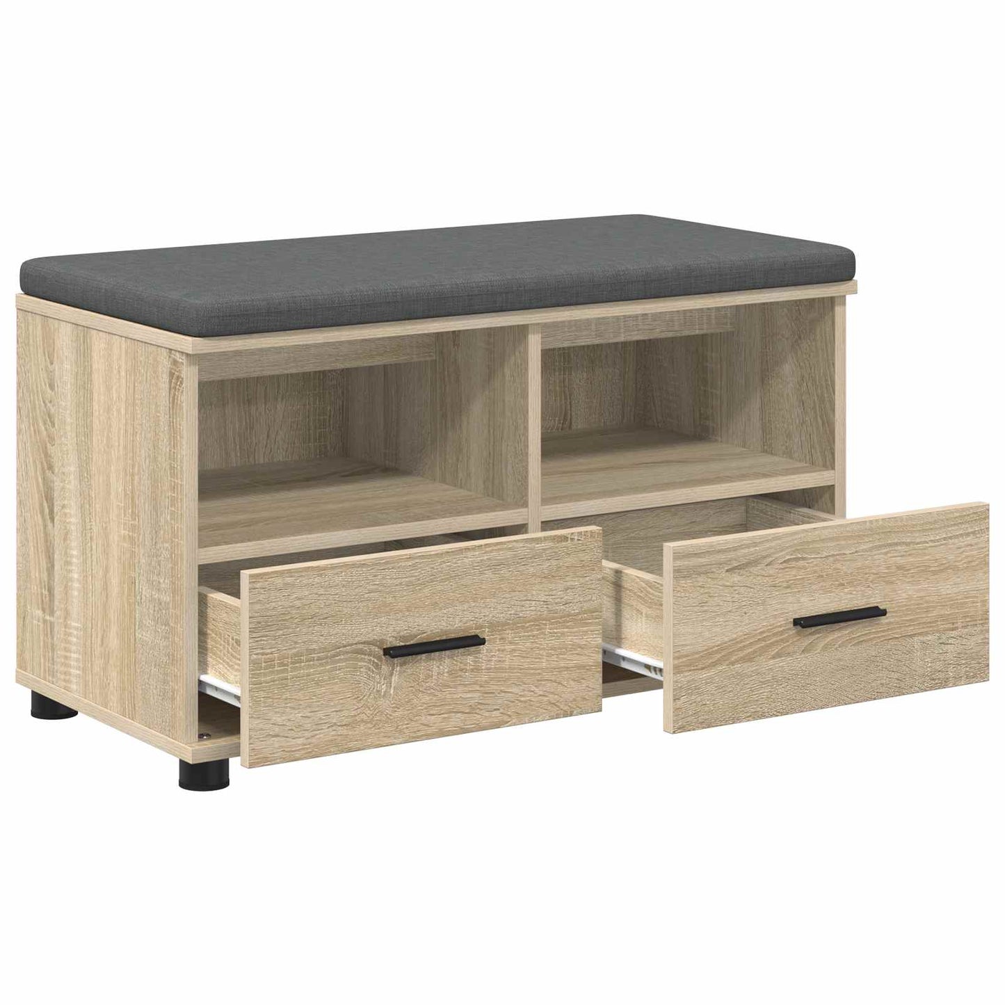 Hall Bench with Cushion with Drawer Sonoma Oak 80 x 38 x 46 cm