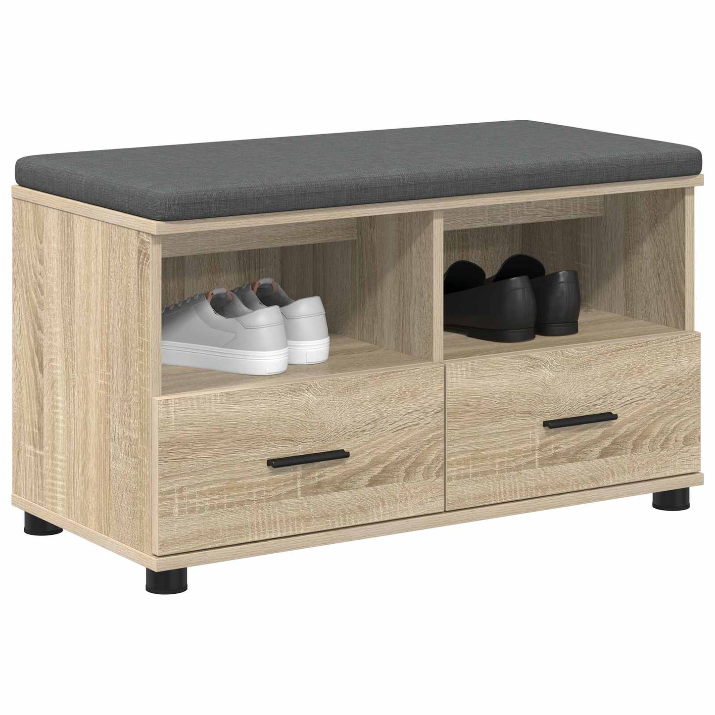 Hall Bench with Cushion with Drawer Sonoma Oak 80 x 38 x 46 cm