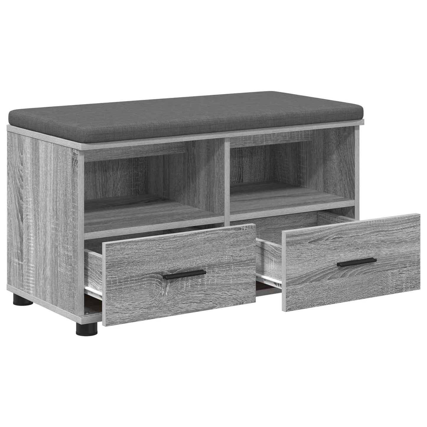 Hall Bench with Cushion with Drawer Grey Sonoma 80 x 38 x 46 cm