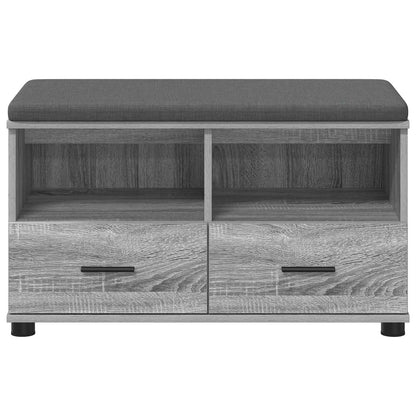 Hall Bench with Cushion with Drawer Grey Sonoma 80 x 38 x 46 cm