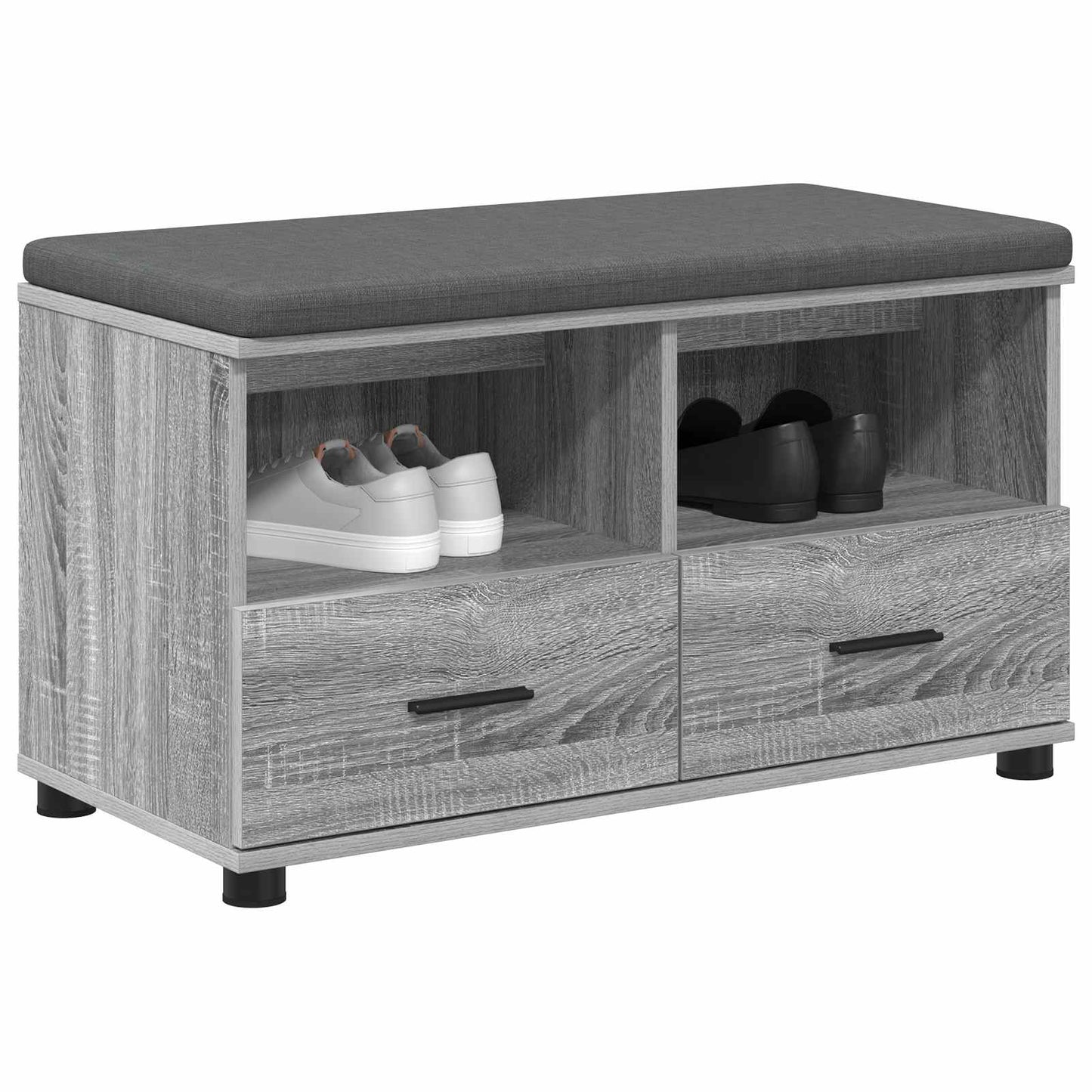 Hall Bench with Cushion with Drawer Grey Sonoma 80 x 38 x 46 cm