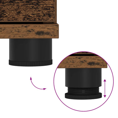 Hall Bench Old Wood 80 x 38 x 46 cm Engineered Wood and Fabric