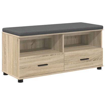 Hall Bench with Cushion with Drawer Sonoma Oak 100 x 38 x 46 cm