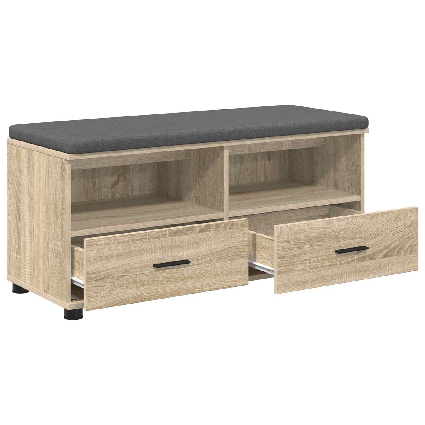 Hall Bench with Cushion with Drawer Sonoma Oak 100 x 38 x 46 cm