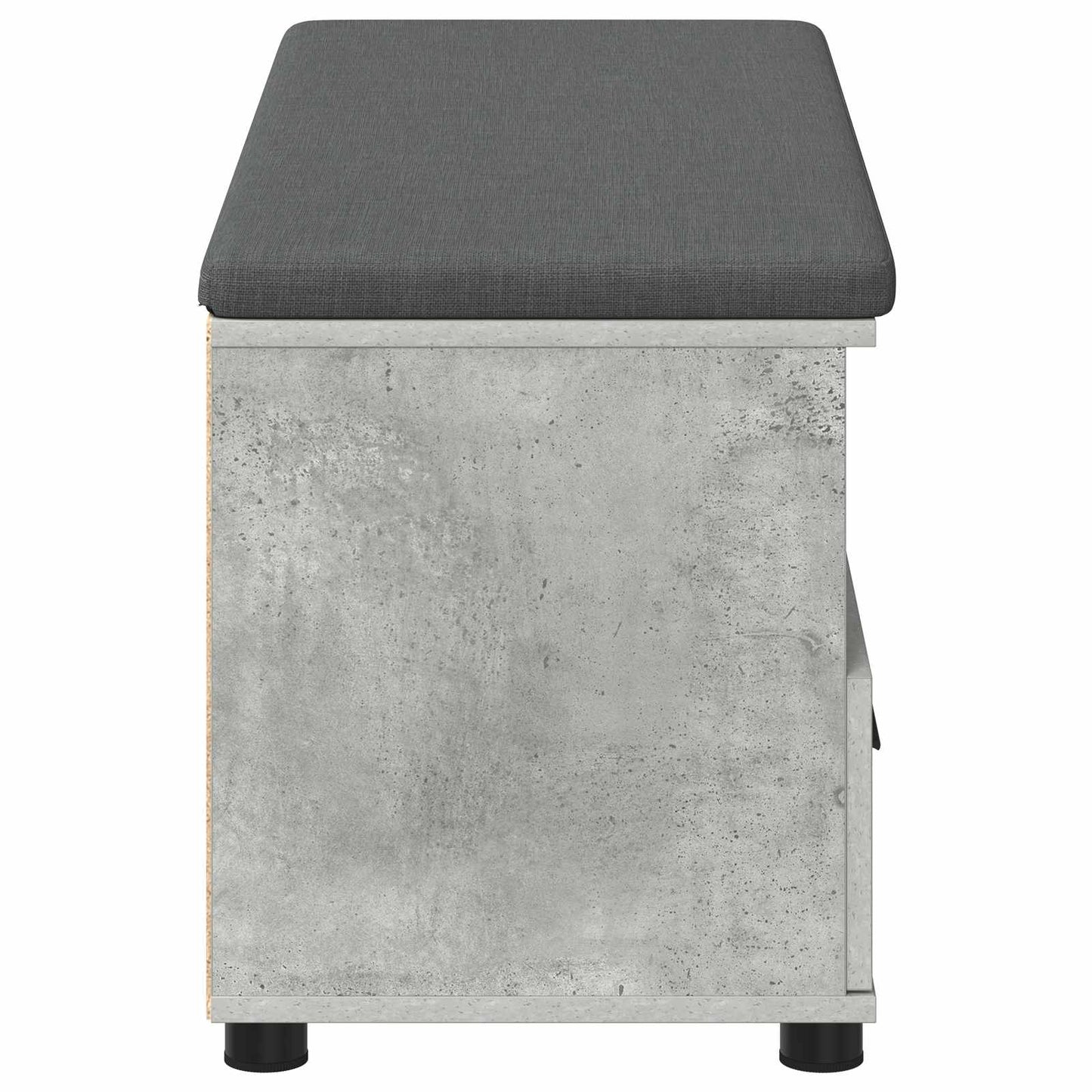 Hall Bench with Cushion Concrete Grey 100 x 38 x 46 cm