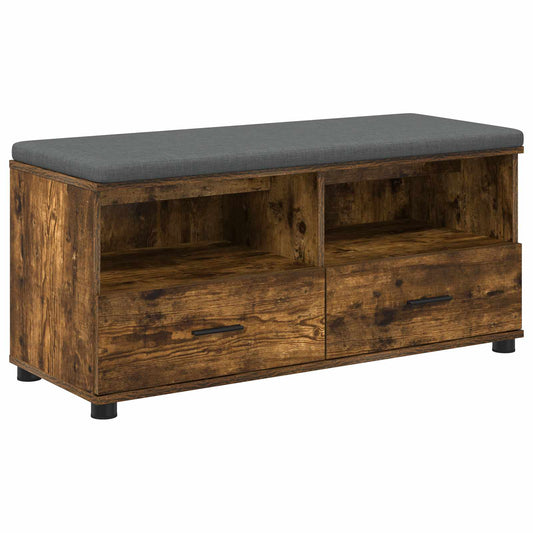 Hall Bench Smoked Oak 100 x 38 x 46 cm
