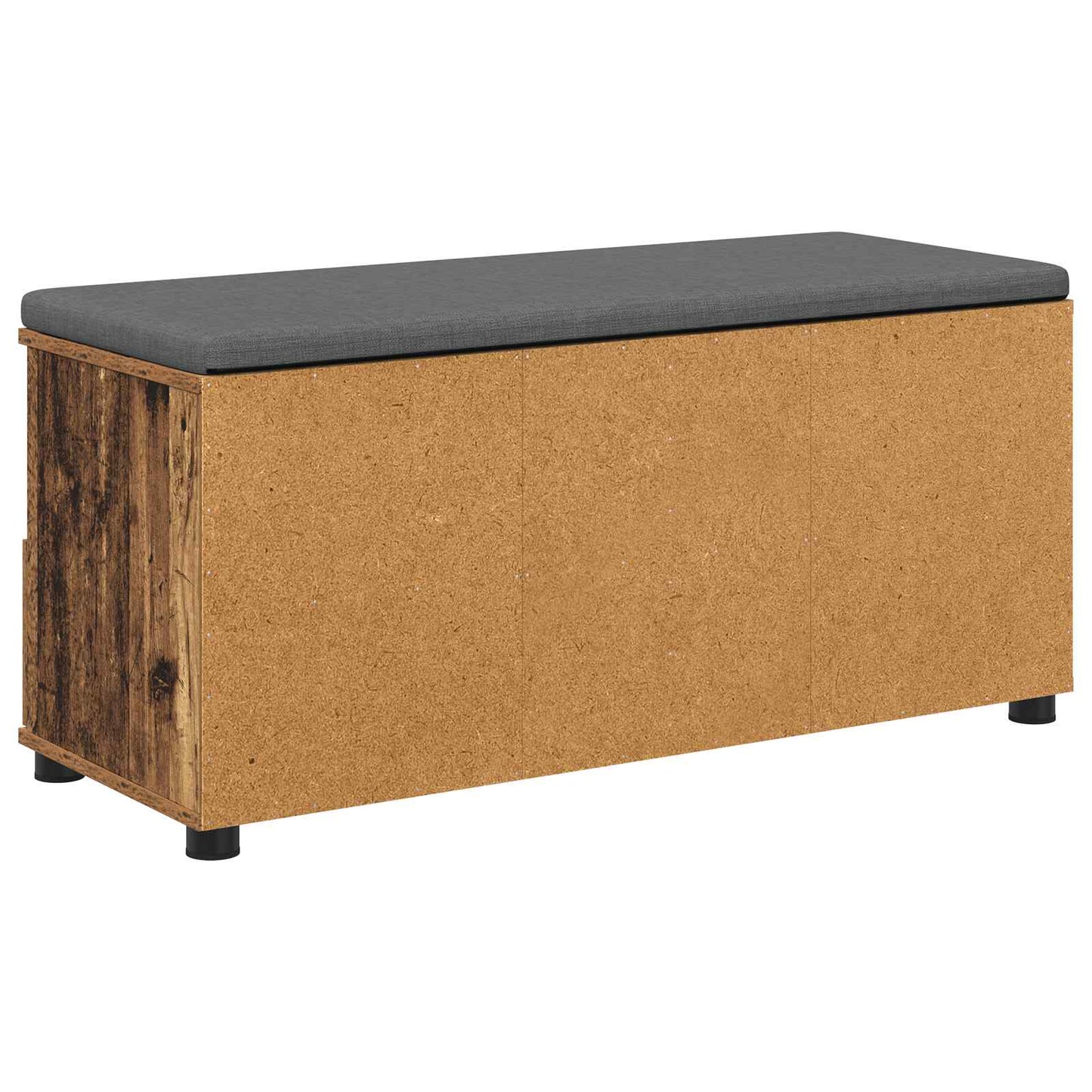 Hall Bench Old Wood 100 x 38 x 46 cm Engineered Wood and Fabric